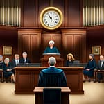3337738578_ Judge rendering a verdict in a court room. High d_xl-beta-v2-2-2